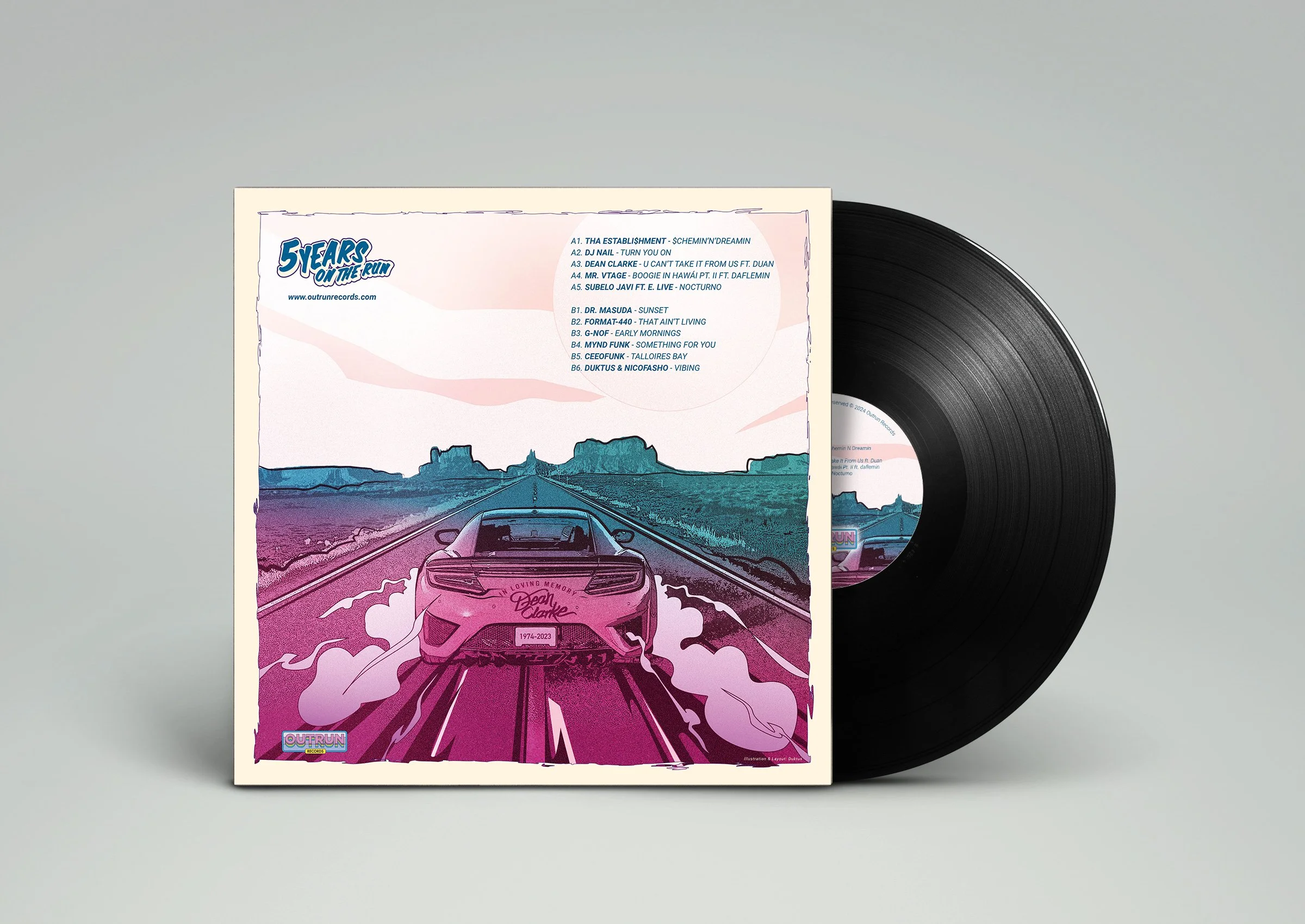 5 Years On The Run 12 Inch Vinyl — Outrun Records